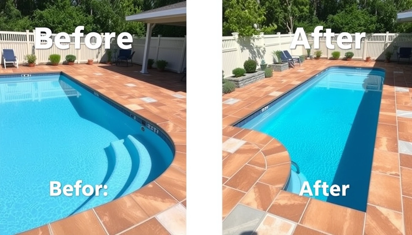 pool deck leveling before and after